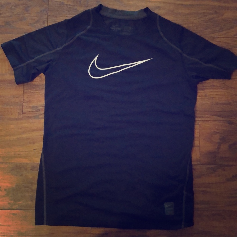 Nike Pro Fitted Dri-Fit Black Shirt Boys XL